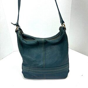 Vintage Relativity Green Leather Hobo Bag Shoulder‎ Purse Boho Chic Summer Vibes